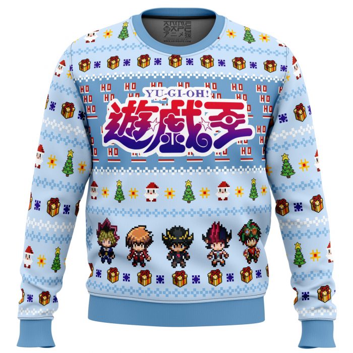 Character Sprites Yugioh men sweatshirt FRONT mockup - Anime Ugly Sweater