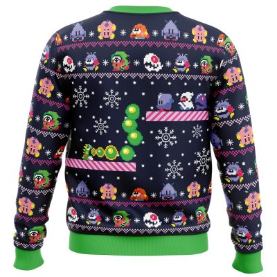 Christmas Bubble PC Ugly Christmas Sweater back mockup - Anime Ugly Sweater