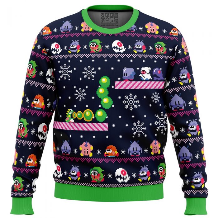 Christmas Bubble PC Ugly Christmas Sweater front mockup - Anime Ugly Sweater