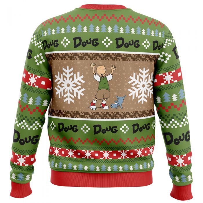 Christmas Doug Nickelodeon PC Ugly Christmas Sweater back mockup - Anime Ugly Sweater