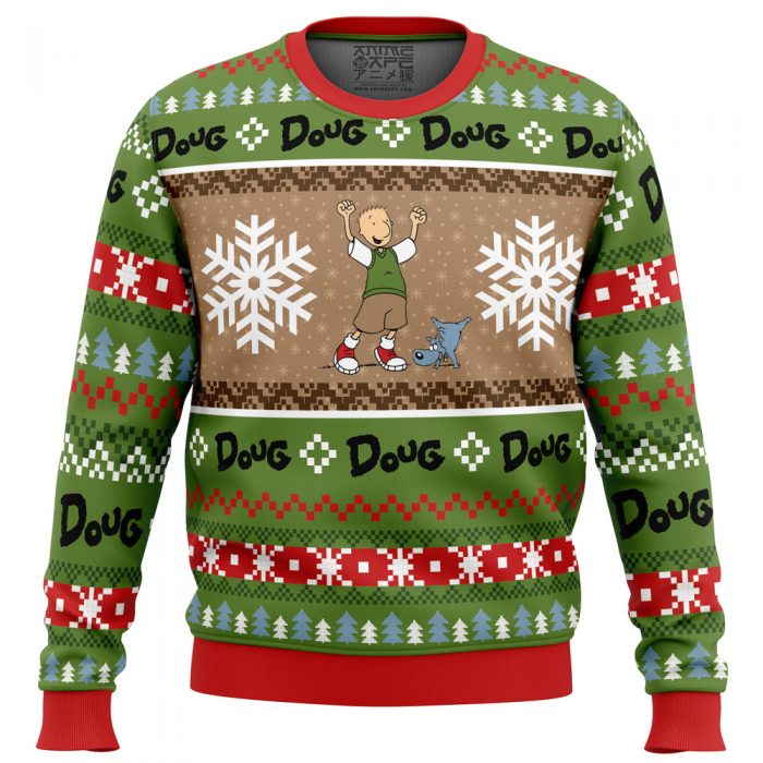 Christmas Doug Nickelodeon PC Ugly Christmas Sweater front mockup - Anime Ugly Sweater