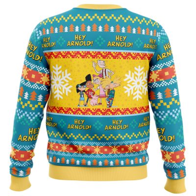 Christmas Hey Arnold Nickelodeon PC Ugly Christmas Sweater back mockup - Anime Ugly Sweater