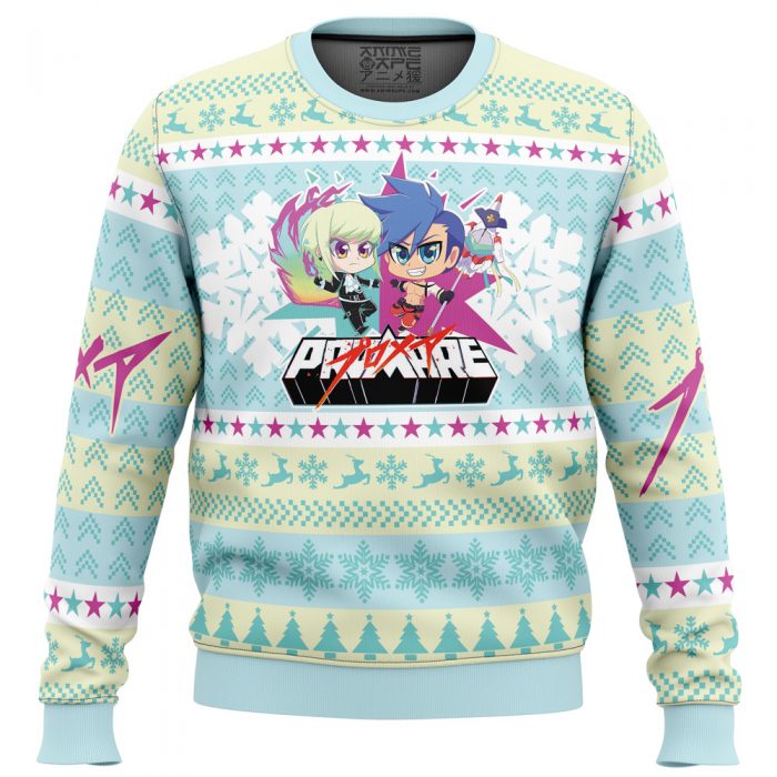 Christmas Lio and Galo Promare men sweatshirt FRONT mockup - Anime Ugly Sweater