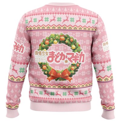 Christmas Magic Puella Magi Madoka Magica men sweatshirt BACK mockup - Anime Ugly Sweater