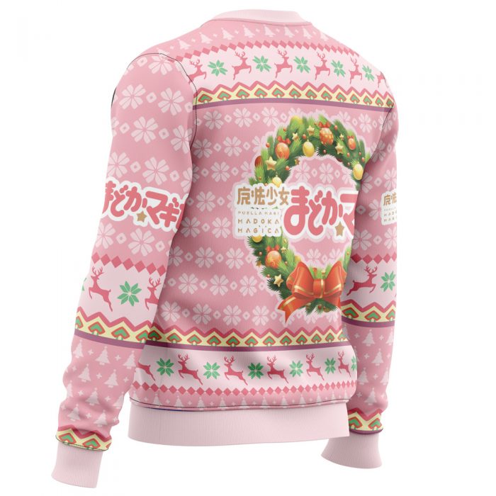 Christmas Magic Puella Magi Madoka Magica men sweatshirt SIDE BACK mockup - Anime Ugly Sweater