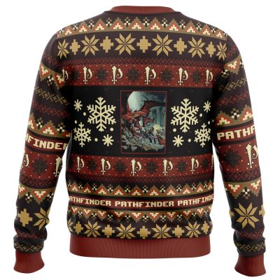 Christmas Pathfinder BG PC Ugly Christmas Sweater back mockup - Anime Ugly Sweater