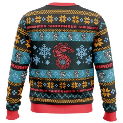 Christmas Shadowrun BG PC Ugly Christmas Sweater back mockup - Anime Ugly Sweater