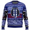 Christmas through Time and Space DW PC men sweatshirt FRONT mockup - Anime Ugly Sweater