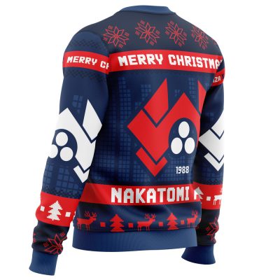 Die Hard Nakatomi Plaza PC men sweatshirt SIDE BACK mockup - Anime Ugly Sweater