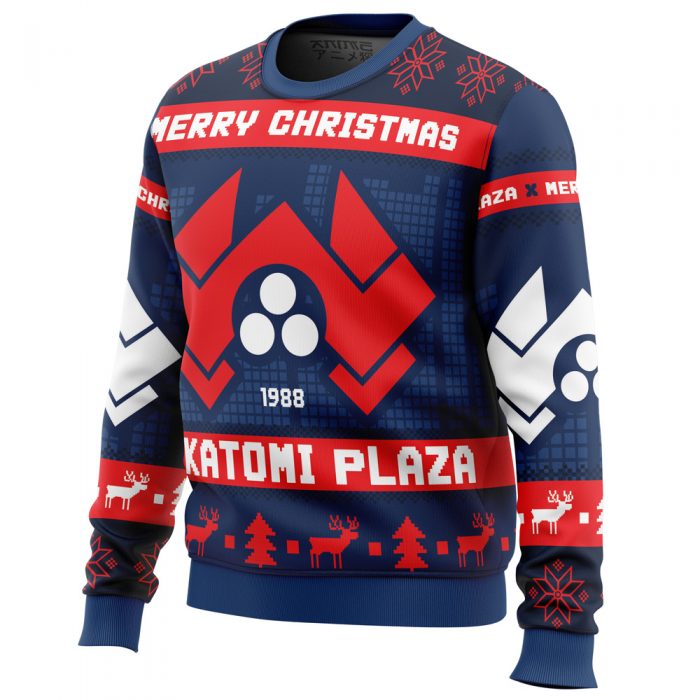 Die Hard Nakatomi Plaza PC men sweatshirt SIDE FRONT mockup - Anime Ugly Sweater