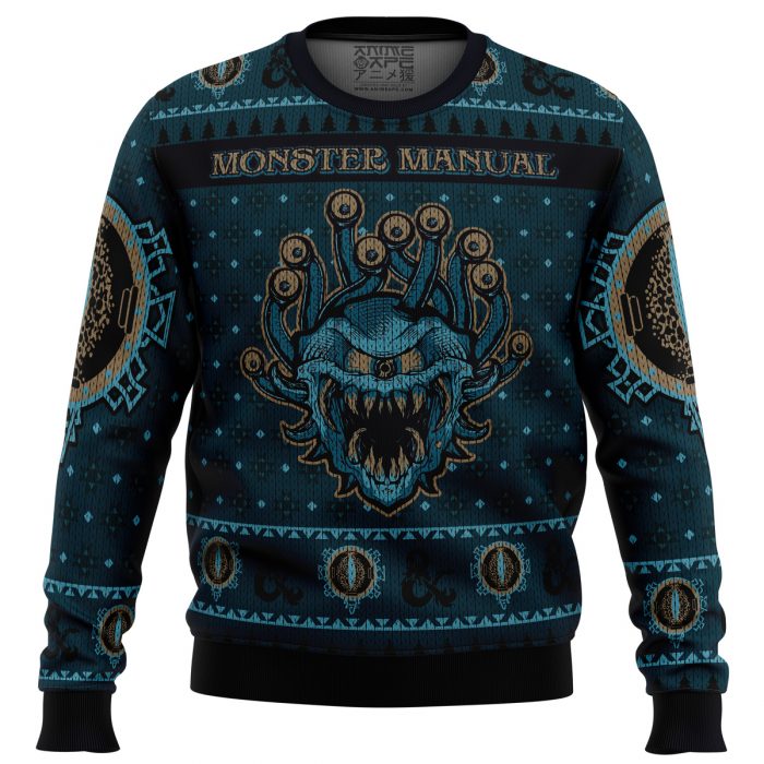 Dungeons and Dragons Monster men sweatshirt FRONT mockup - Anime Ugly Sweater