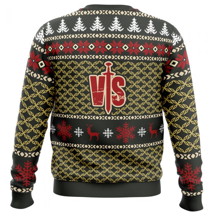 Epic Christmas Vinland Saga men sweatshirt BACK mockup - Anime Ugly Sweater