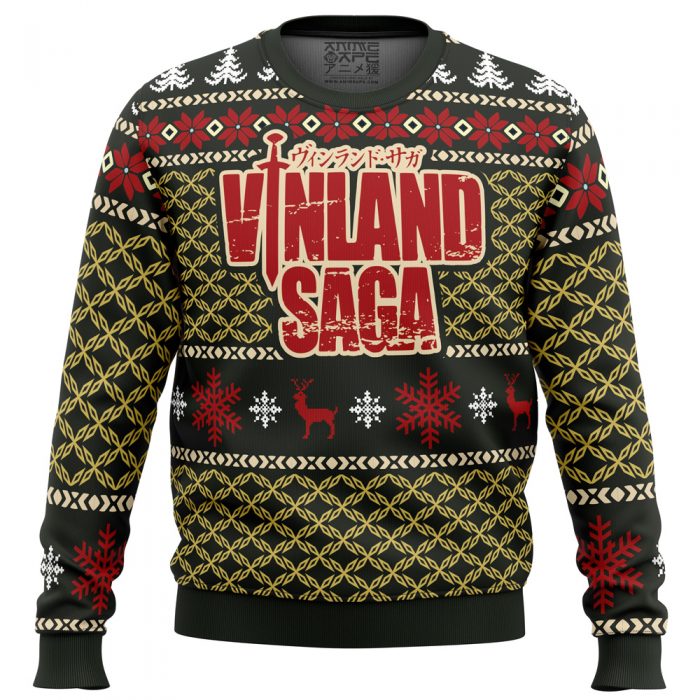 Epic Christmas Vinland Saga men sweatshirt FRONT mockup - Anime Ugly Sweater