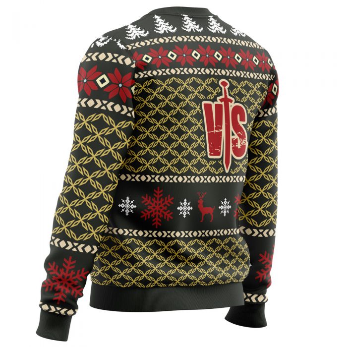 Epic Christmas Vinland Saga men sweatshirt SIDE BACK mockup - Anime Ugly Sweater