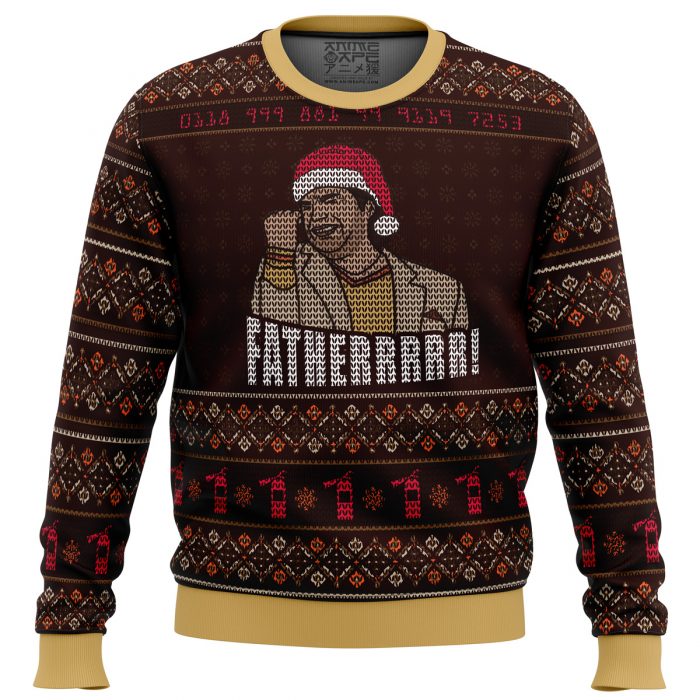 Fatherrrr The IT Crowd men sweatshirt FRONT mockup - Anime Ugly Sweater