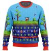 Festive Duck Hunt PC Ugly Christmas Sweater front mockup - Anime Ugly Sweater