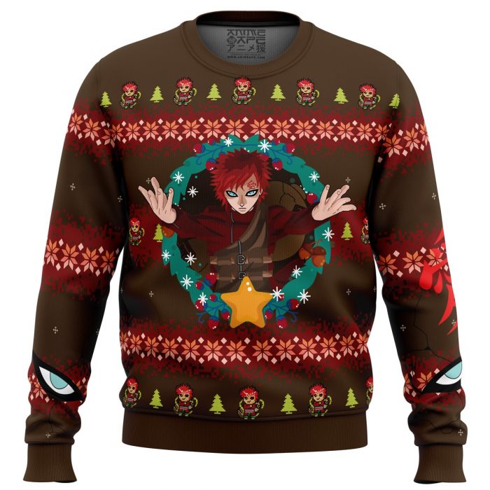 Gaara Sweater front - Anime Ugly Sweater