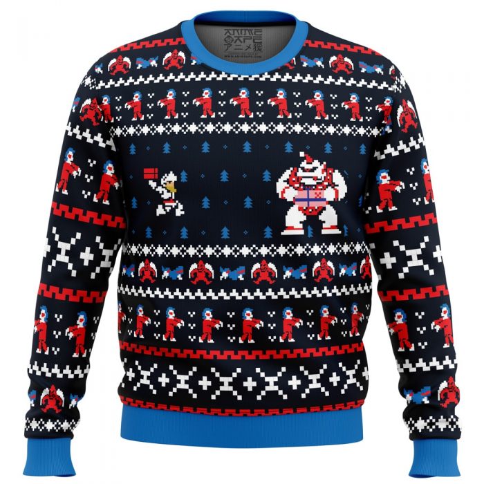 Ghosts n Goblins n Christmas PC Ugly Christmas Sweater front mockup - Anime Ugly Sweater