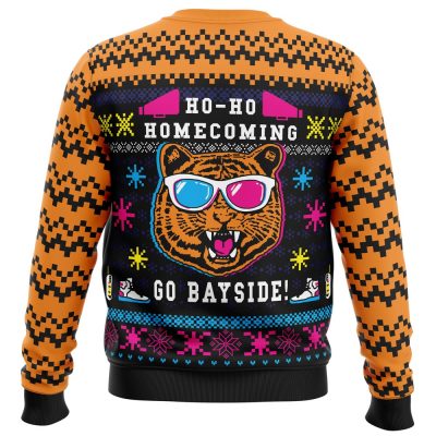 Go Bayside Saved by the Bell PC Ugly Christmas Sweater back mockup - Anime Ugly Sweater