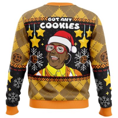 Got any Cookies Steve Urkel PC Ugly Christmas Sweater back mockup - Anime Ugly Sweater