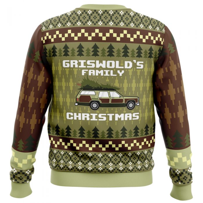 Griswolds Family Christmas Vacation PC men sweatshirt BACK mockup - Anime Ugly Sweater