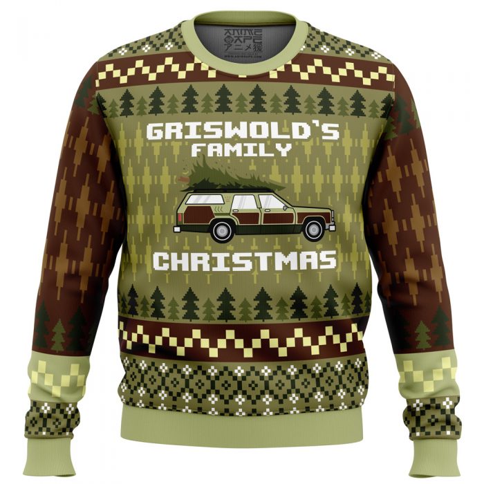 Griswolds Family Christmas Vacation PC men sweatshirt FRONT mockup - Anime Ugly Sweater