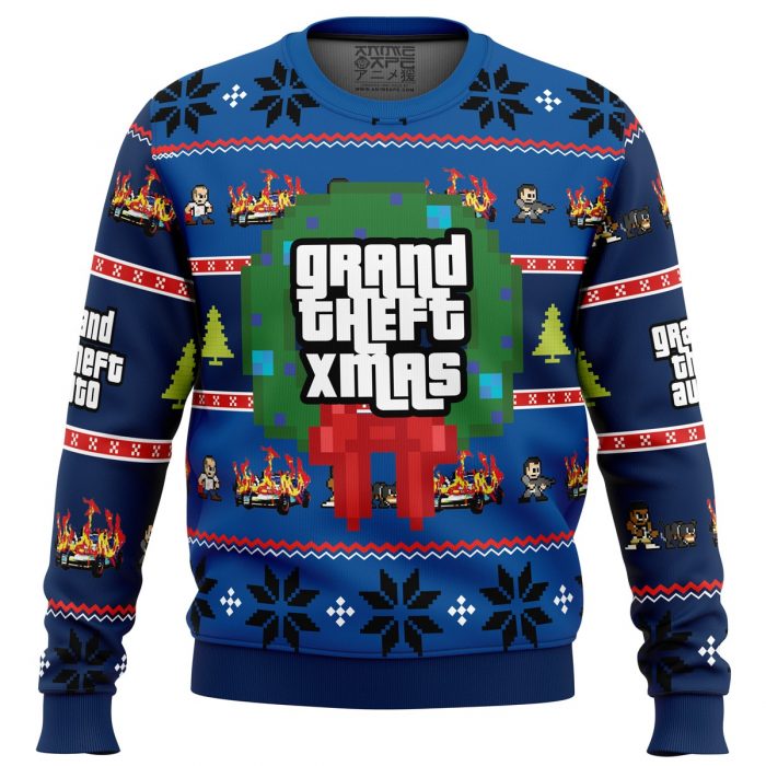 Gta Sweater front - Anime Ugly Sweater