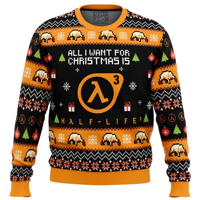 Half life Sweater front 1 - Anime Ugly Sweater