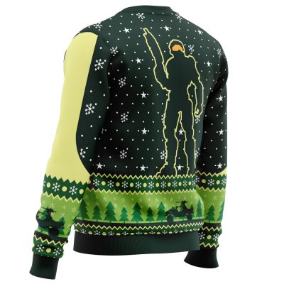 Happy Halo days Halo men sweatshirt SIDE BACK mockup - Anime Ugly Sweater