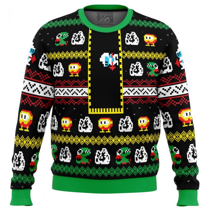 I Dig Christmas Dig Dug PC Ugly Christmas Sweater front mockup - Anime Ugly Sweater