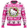 Is Coming to Town Hello Kitty men sweatshirt FRONT mockup - Anime Ugly Sweater