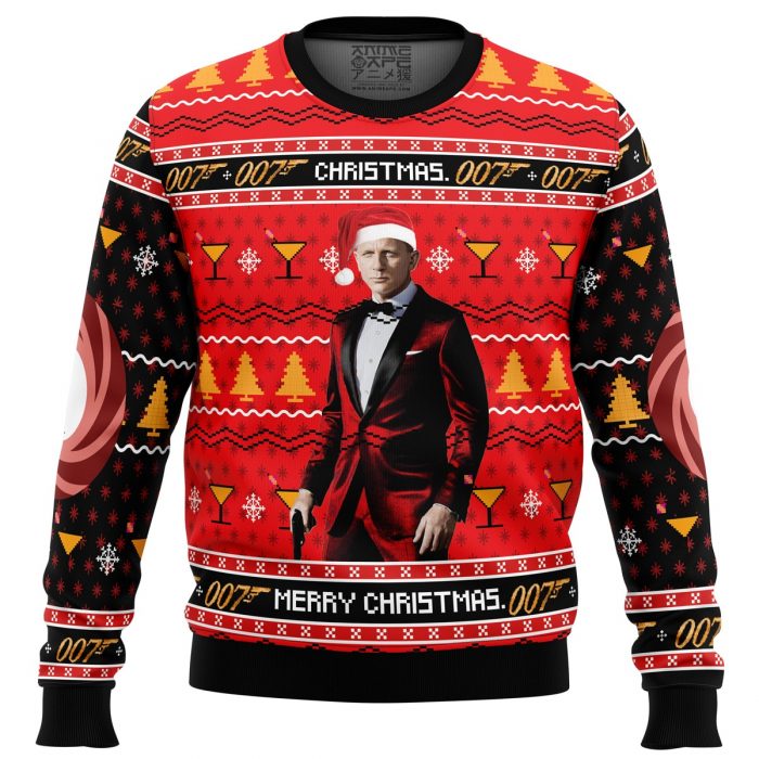 James Bond 2 Sweater front - Anime Ugly Sweater