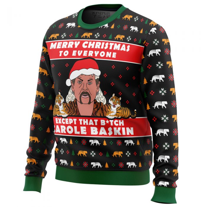 Joe Exotic Christmas Memes Tiger King men sweatshirt SIDE FRONT mockup - Anime Ugly Sweater