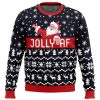 Jolly Af Santa Claus PC men sweatshirt FRONT mockup - Anime Ugly Sweater