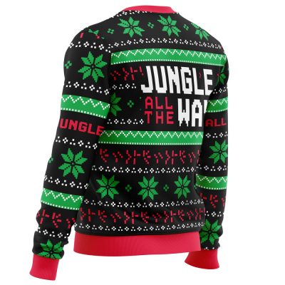 Jungle All the Way PC men sweatshirt SIDE BACK mockup - Anime Ugly Sweater