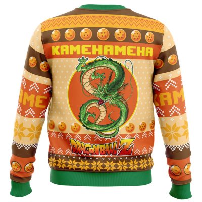 Kamehameha DBZ PC men sweatshirt BACK mockup - Anime Ugly Sweater