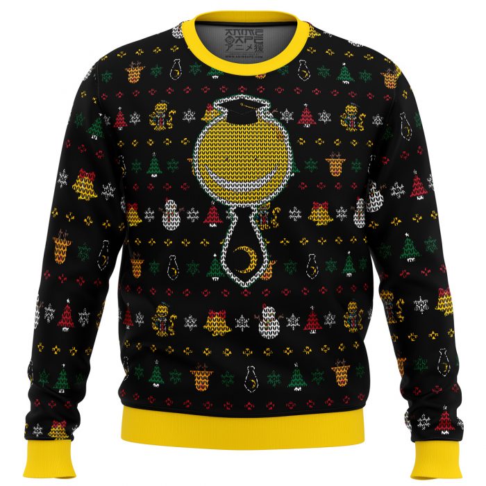 Koro Sensei Assassination Classroom men sweatshirt FRONT mockup - Anime Ugly Sweater