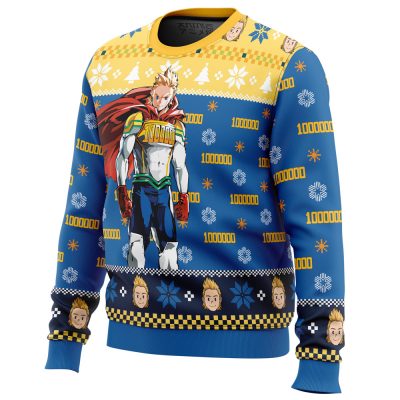 Lemillion Christmas My Hero Academia men sweatshirt SIDE FRONT mockup - Anime Ugly Sweater