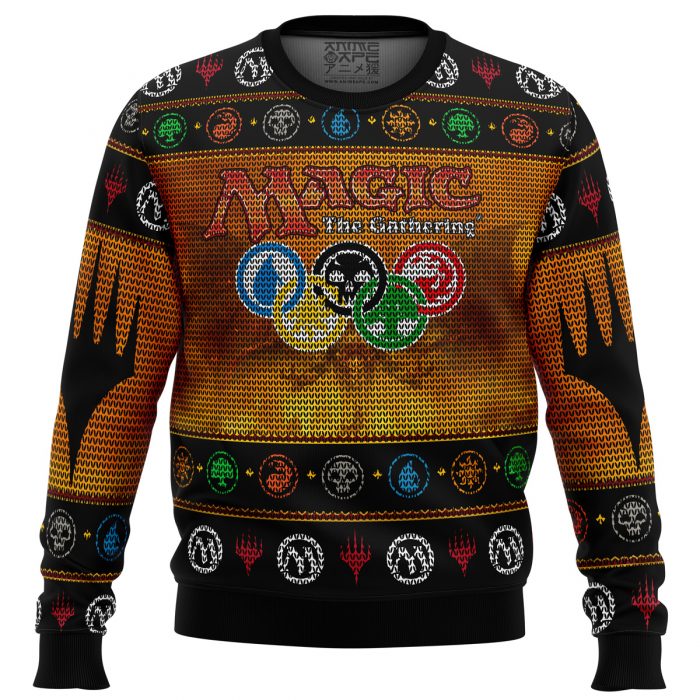 Magic the Gathering men sweatshirt FRONT mockup 1 - Anime Ugly Sweater