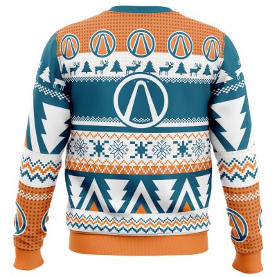 Maliwan Christmas Borderlands men sweatshirt BACK mockup - Anime Ugly Sweater