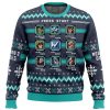 Mega Man 2 Bosses Ugly Christmas Sweater FRONT mockup 1 - Anime Ugly Sweater