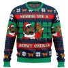 Meowy Catmas Alf PC Ugly Christmas Sweater front mockup - Anime Ugly Sweater