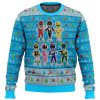 Mighty Morphin Chibis Power Rangers men sweatshirt FRONT mockup - Anime Ugly Sweater