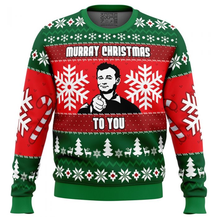 Murray Christmas BM PC Ugly Christmas Sweater front mockup - Anime Ugly Sweater