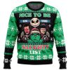 Naughty List Club PC Ugly Christmas Sweater FRONT mockup - Anime Ugly Sweater