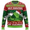 None Of My Business KTF PC Ugly Christmas Sweater front mockup - Anime Ugly Sweater