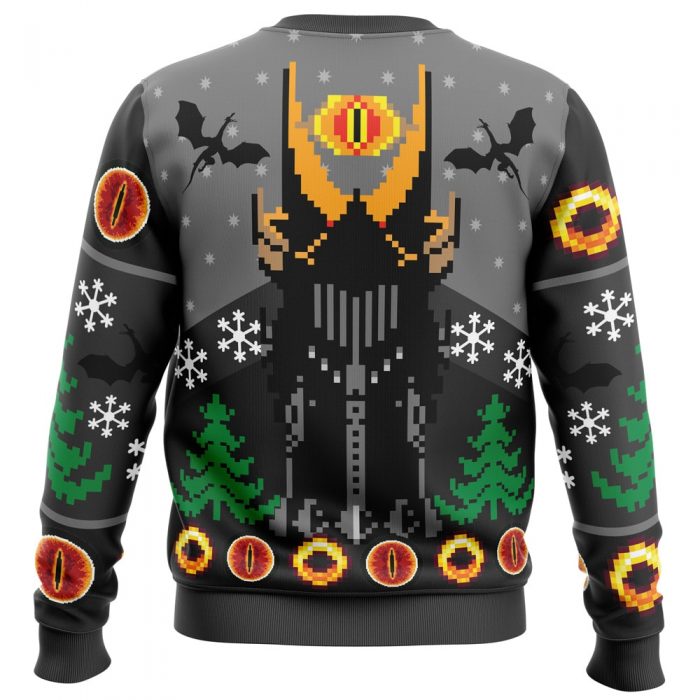 One Christmas to Rule Them All PC Ugly Christmas Sweater back mockup - Anime Ugly Sweater