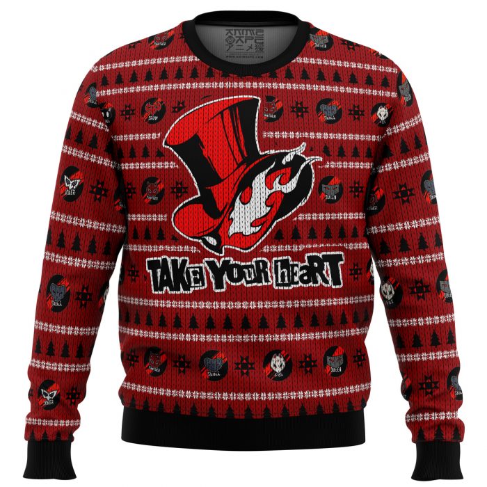 Persona 5 men sweatshirt FRONT mockup - Anime Ugly Sweater