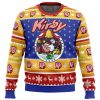 Pink Puff Christmas Kirby men sweatshirt FRONT mockup - Anime Ugly Sweater