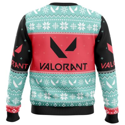 Play As One Valorant men sweatshirt BACK mockup - Anime Ugly Sweater